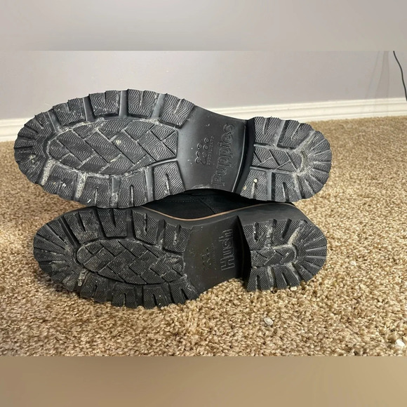 Suede Hush Puppy Black women’s lace up ankle boots in size 6 - Picture 4 of 8